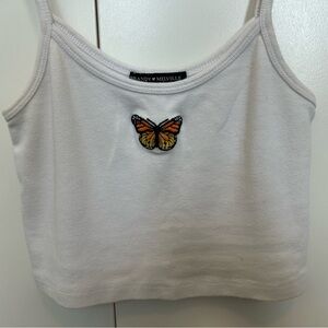 Brandy Melville butterfly cropped tank